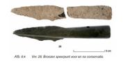 Bronzen lans of speerpunt (Bronstijd) gevonden bij opgraving Kerkwijk