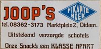 Sticker Joop&#039;s Pikante Hoek